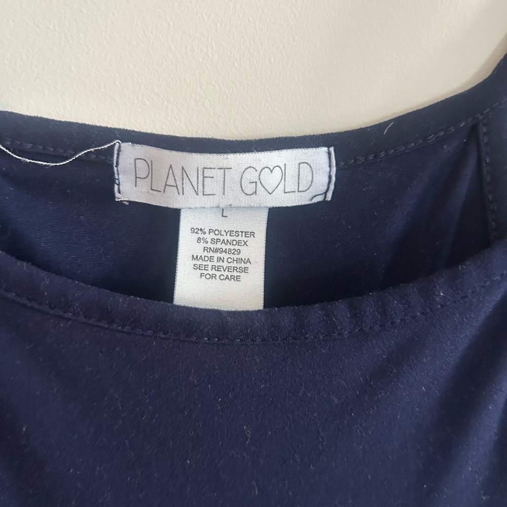 Planet Gold navy Blue HalterMini Dress - Picture 2 of 4